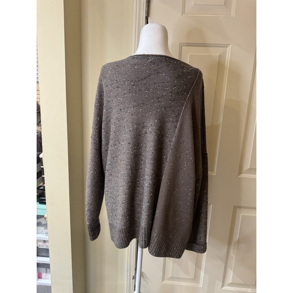 Ball Of Cotton BOHO ASYMMETRICAL OVERSIZED Zipper SWEATER/ TUNIC - Picture 4 of 7